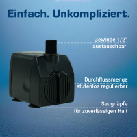 Wasserspielpumpe, Brunnenpumpe, 750l/h 12V kep0750l (General