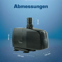 Teichpumpe, 3000 l/h 230V kep3000n (Gebraucht) 6