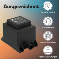 12V Trafo, 39,6VA/39,6W AC/AC kez0118 (Generalüberholt)