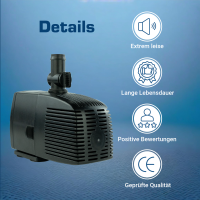 Teichpumpe 1500 l/h, AC 3